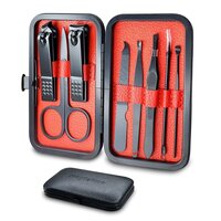 Mitsico Black 8 Pcs Manicure-Set PCS Manicure Set,Nail Clippers, Professional Grooming Gift Kit,