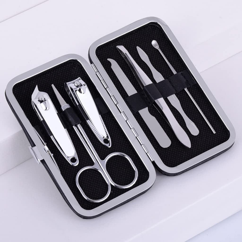 Mitsico Silver 8 Pcs Manicure-Set Manicure Kit Nail Clippers Set