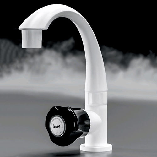 15Mm Plastic Swan Neck Pillar Tap - Color: White And Black