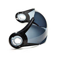 Jet Helmet Visor Smoke Tinted With Plastic Caps