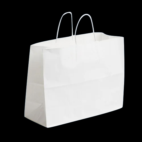 White Kraft Paper Carry Bag