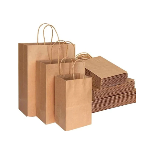 Designer Paper Bag - Corrugated Board, Natural Brown Color | Customizable Designs, Recyclable, Offset Printing Finish
