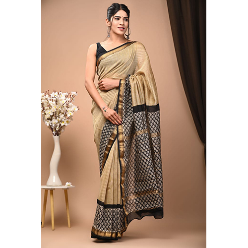 Printed Maheshwari Silk Saree