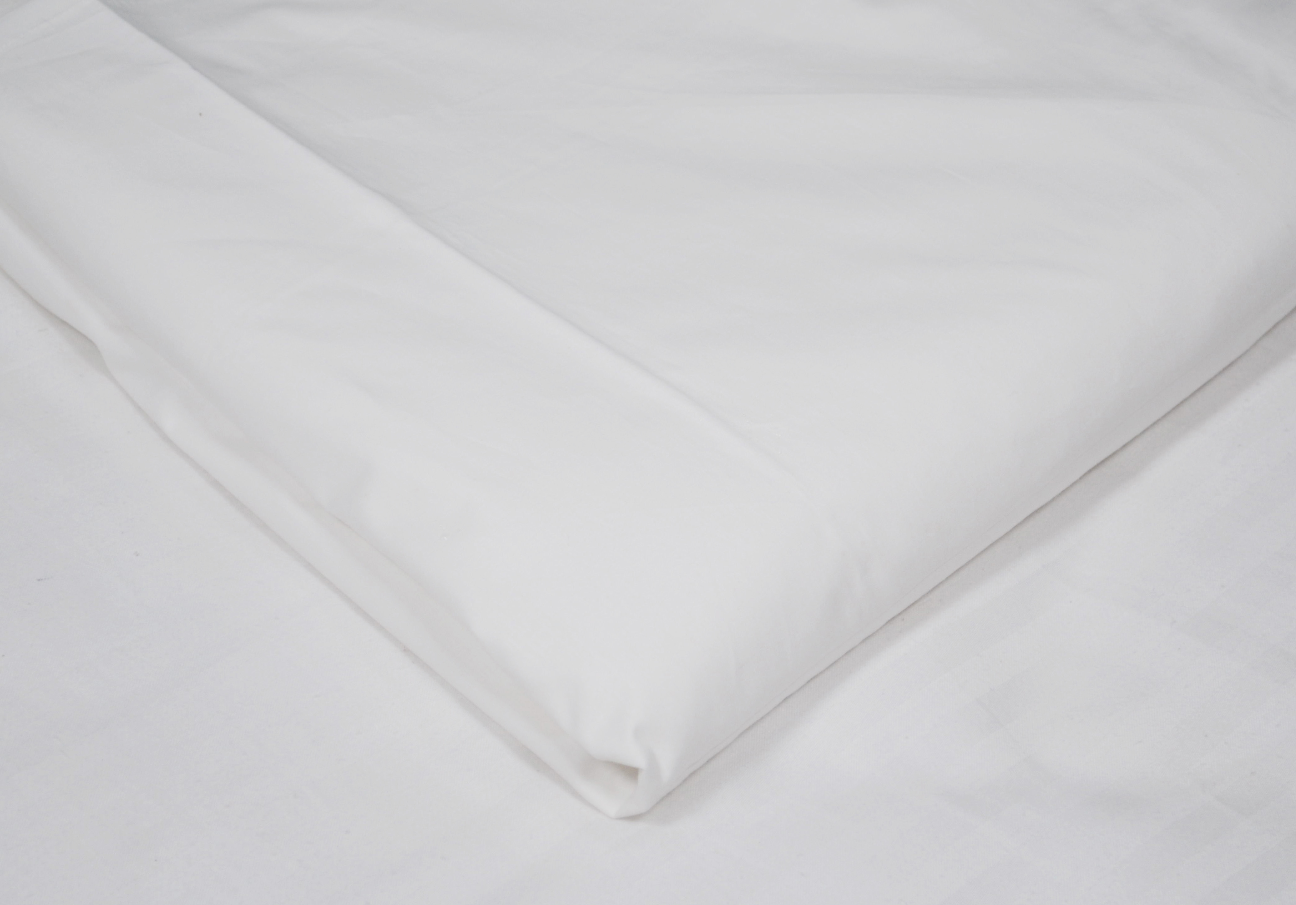 250 TC White Cotton Hotel Bed Sheet