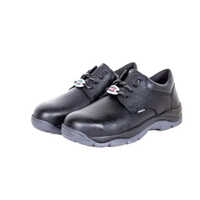 Liberty Safety Shoes - Genuine Leather Upper, Pu Insole & Outsole | Unisex Black Footwear With Superior Traction And Comfort
