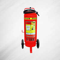 Wheeled Fire Extinguisher - High-quality Mild Steel, Red Color, Industrial Applications | Mobile Design For Quick Response, Class A, B, & C Fire Safety