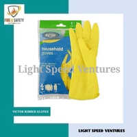 Industrial Rubber Gloves - Premium Quality Rubber, Full Finger Style, Vibrant Yellow Color | Washable, Maximum Protection for Welding and Versatile Hand Safety