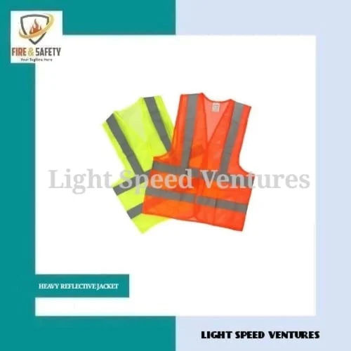 120 Gsm Polyester Reflective Safety Jacket - Color: Green And Orange