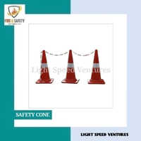 Plastic Road Safety Cone - Plastic, 1000mm Size, Bright Red Color | Durable, Manual Operation, Lightweight At 1.5kg For Effective Traffic Control