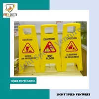 Yellow Floor Safety Signs - High-quality Pvc, Various Sizes , Highly Visible Yellow For Industrial Use With Warranty