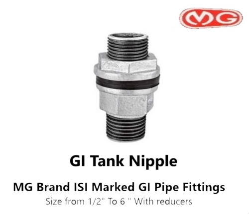 GI Tank Nipple 1-1/2" with Check Nut