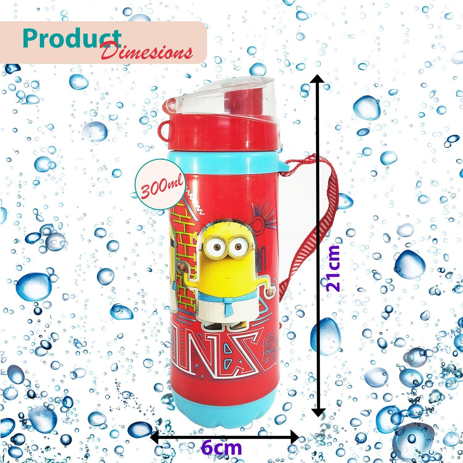 cartoon print water bottle