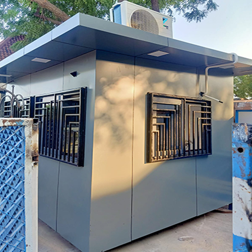 Portable ACP Sheet Security Cabin Container - Steel & PVC Panel, FRP Roof & Floor | Custom Color, Sliding PVC Window
