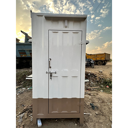 Portable Small Security Cabin - High-quality Steel, Frp Roof, Color Options Available | Pvc Door And Sliding Window, High Wind Resistance, Easy Mobility