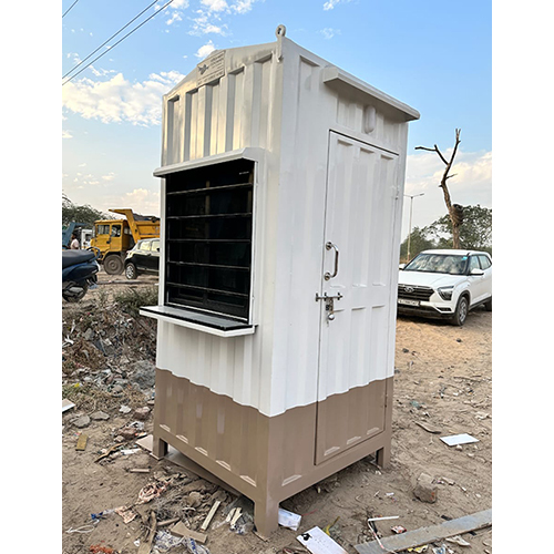 Portable Small Security Cabin - High-quality Steel, Frp Roof, Color Options Available | Pvc Door And Sliding Window, High Wind Resistance, Easy Mobility
