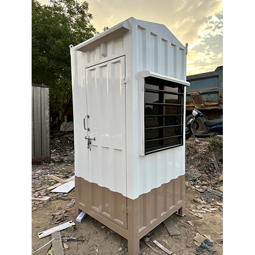 Portable Small Security Cabin - High-quality Steel, Frp Roof, Color Options Available | Pvc Door And Sliding Window, High Wind Resistance, Easy Mobility