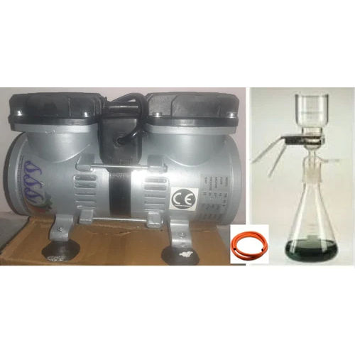 Oil Free Vacuum Pump With Mobile Phase Filtration Kit - Material: Stainless Steel