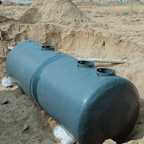 FRP STP Storage Tank - Industrial-Grade, Different Sizes Available, Blue Color | Suitable for Water, Chemicals, and Oils Storage
