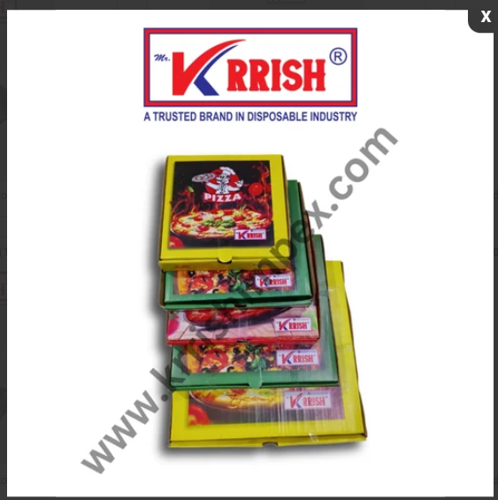 Pizza Box Large - Cardboard, 14x14 inches, Brown | Single Layer, Customizable Print, Ensures Safe Transport of Large Pizzas