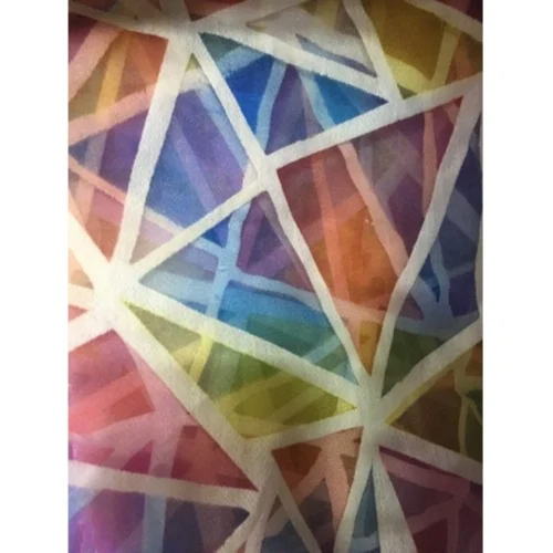 Printed Brasso Fabric - Multicolor, 44-45" Width | Printed Texture with Vibrant Patterns for Versatile Applications