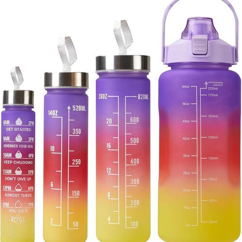 4 pcs motivational water bottle