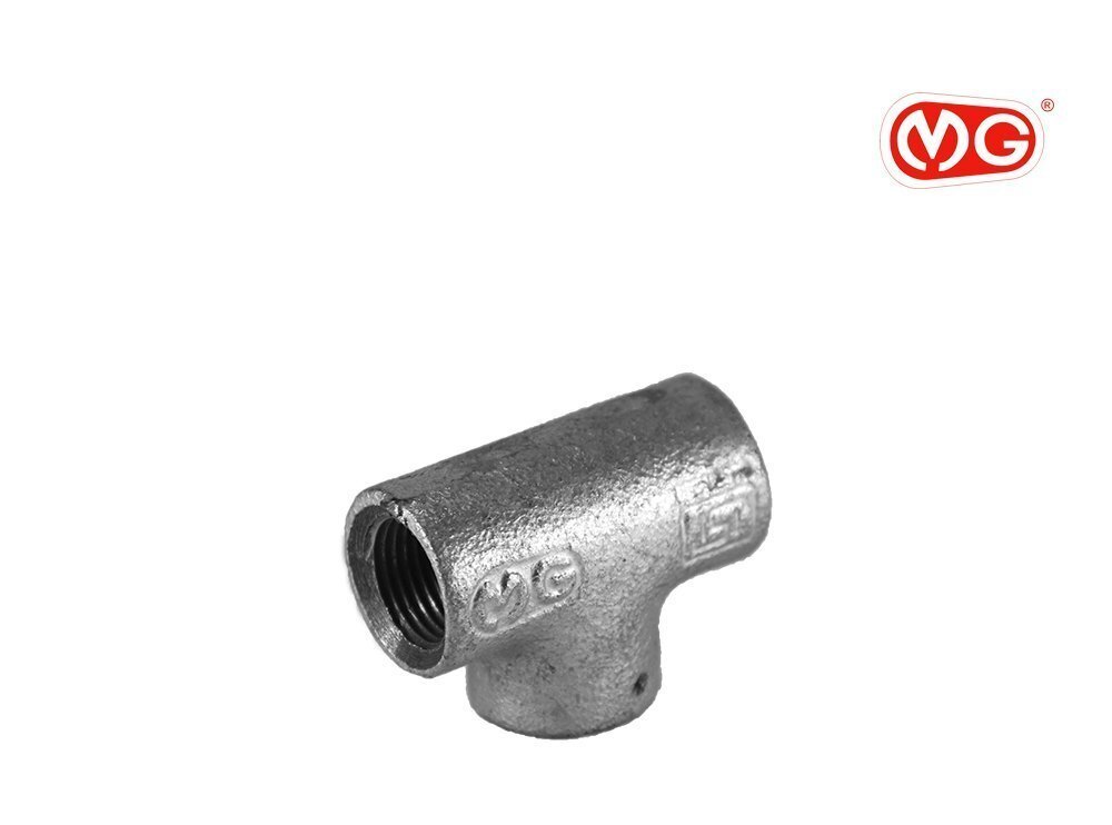 GI TEE 2-1/2" - Malleable Iron, Female Connection | ISI Marked, Standard IS: 1879, Reliable for Pipe Fittings in Diverse Industries