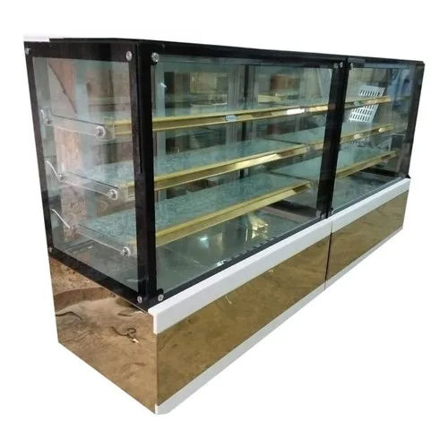 Glass Sweet Display Counter - Color: Silver