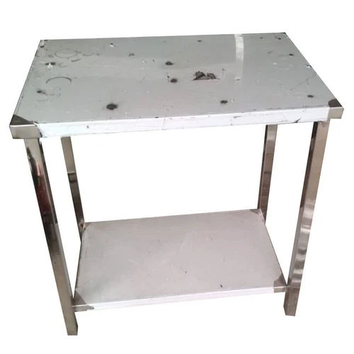 Stainless Steel Kitchen Table - Color: Silver