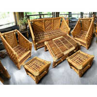 Bamboo Sofa Set - Color: Brown