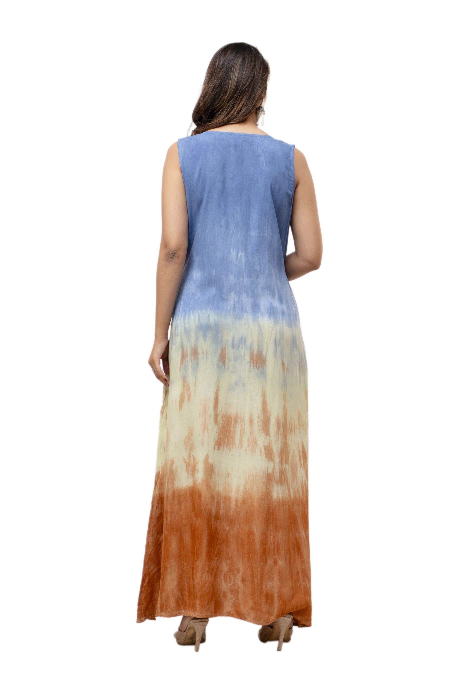 Tie & Dye Bohemian Long Maxi Dress - Age Group: Adults