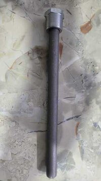 Aluminum Sacrificial Anode - 250mm X 20mm, Silvery Grey, Hex Threaded Cap | Corrosion Protection, Threaded Mounting For Storage Geysers