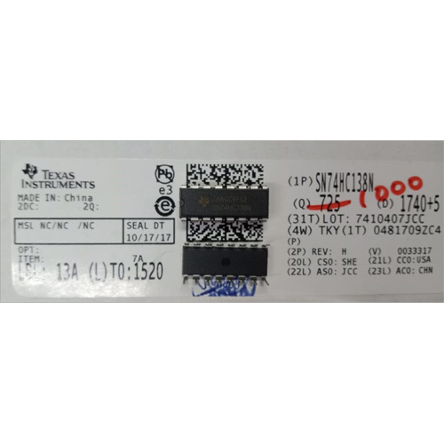 Texas Sn74Hc138 Integrated Circuit - Application: Industrial