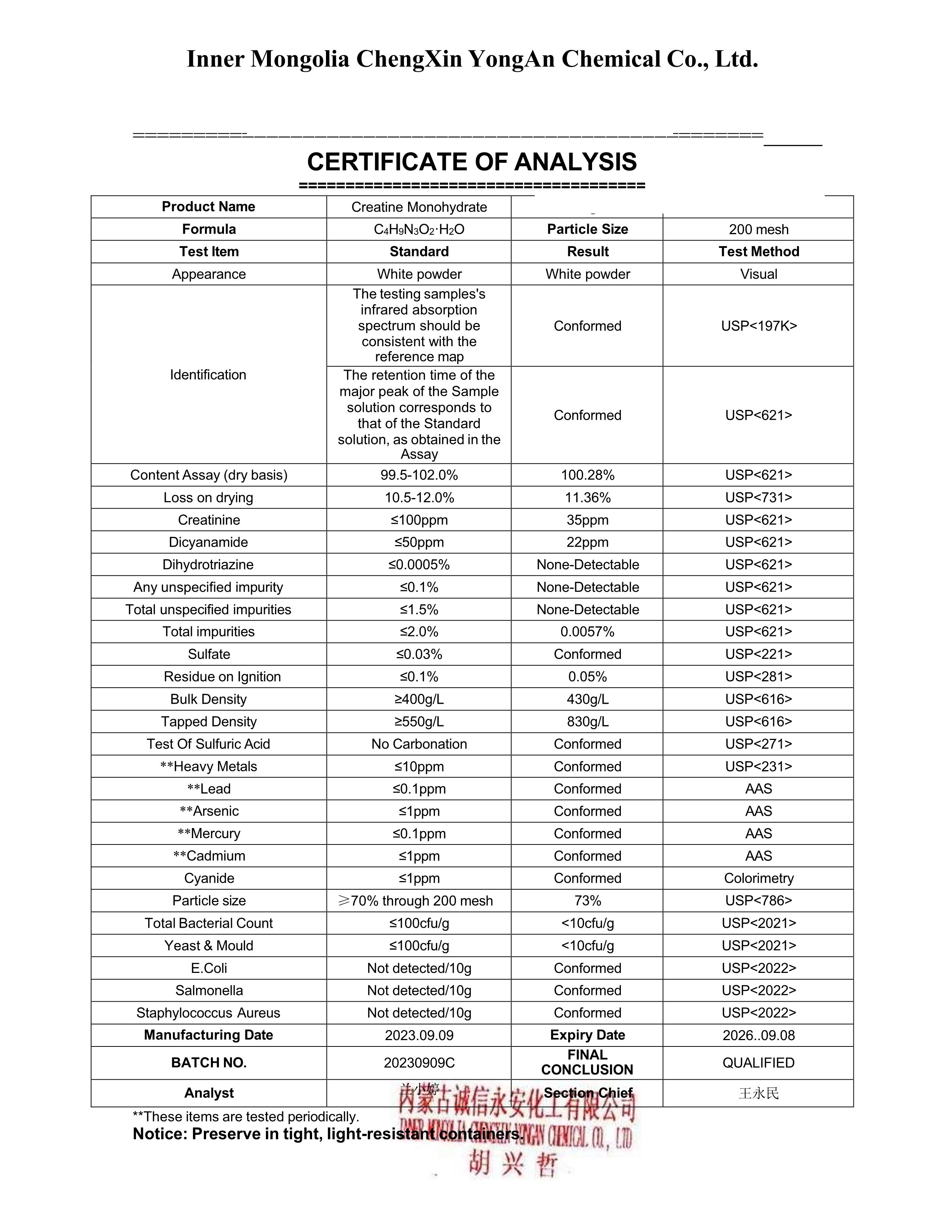 Creatine Monohydrate Supplement