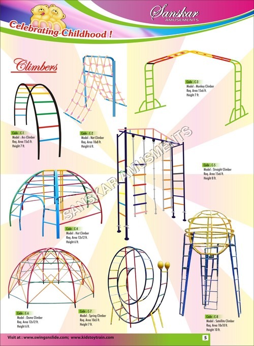 Playground Climbers - Durable Plastic, Various Dimensions and Designs | Versatile Outdoor Adventure Features
