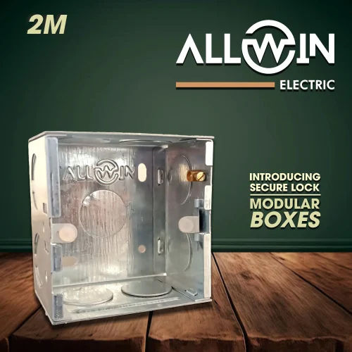 Electric 2 M  Module Gi Modular Box - Color: As Per Requirement