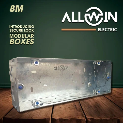 Electric 8 M Module GI Modular Box - Other Material, 8 External Size, As Per Requirement Color | Smooth Paint Finish, IP66 Protection Level, 1-2 Year Warranty, Galvanized Plated Surface Treatment