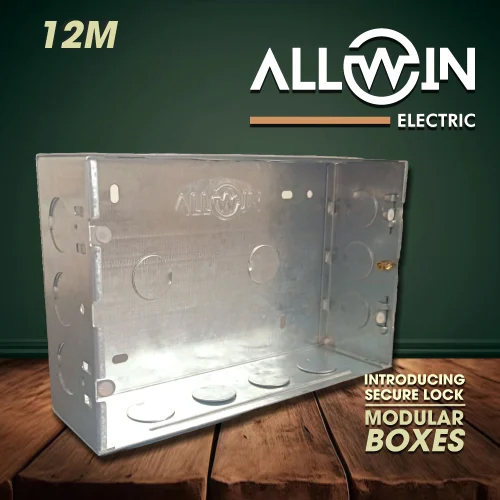 Electric 12 M Module GI Modular Box - Galvanized Plated, IP66 Protection Level, Smooth Finish | 1-2 Year Warranty, Color As Per Requirement