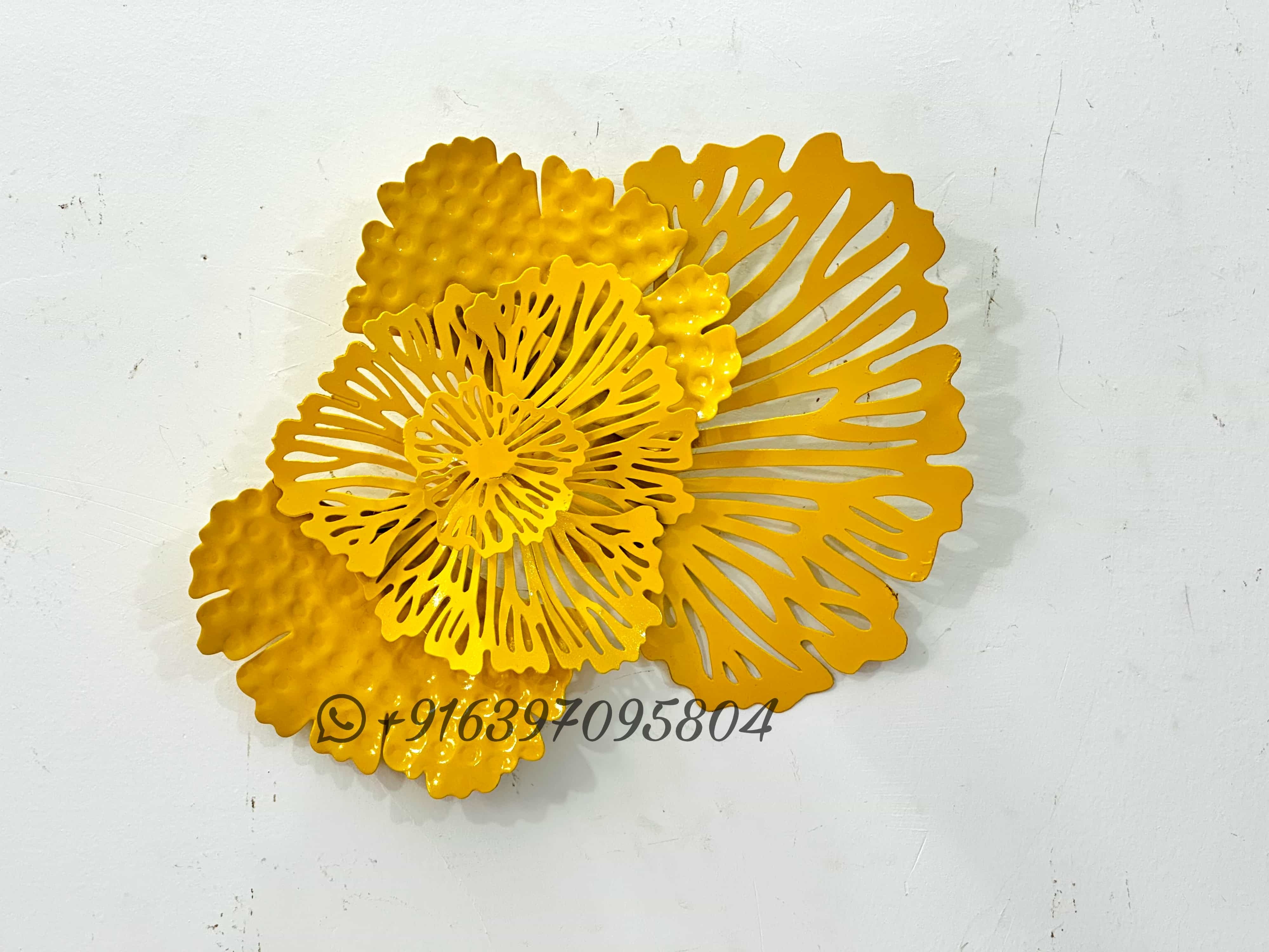 Yellow Wall Art - Iron Coated, European Modern Arts Design | Customizable, Suitable For Indoor Decor, Variety Of Sizes Available