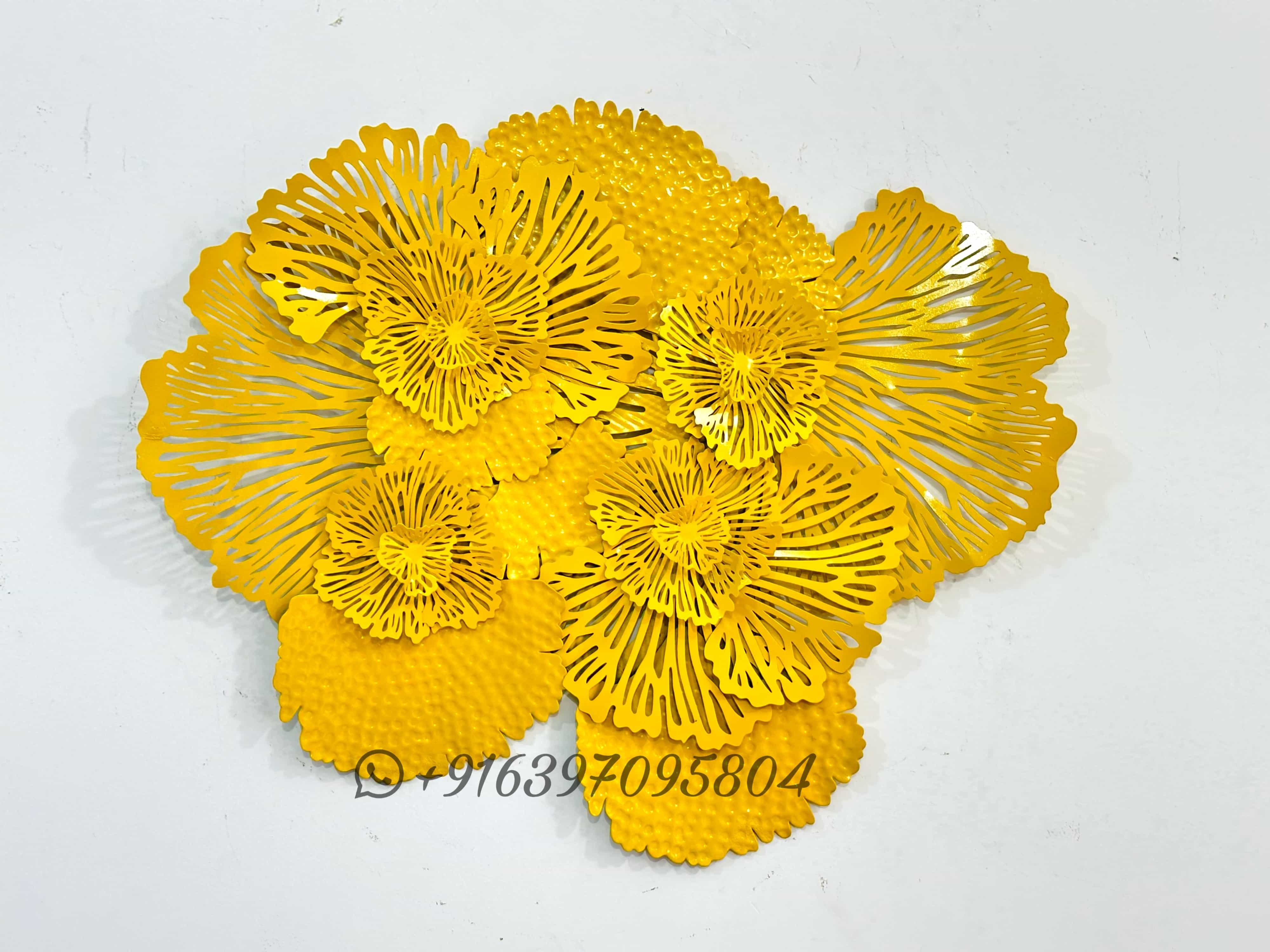 Yellow Wall Art - Iron Coated, European Modern Arts Design | Customizable, Suitable For Indoor Decor, Variety Of Sizes Available