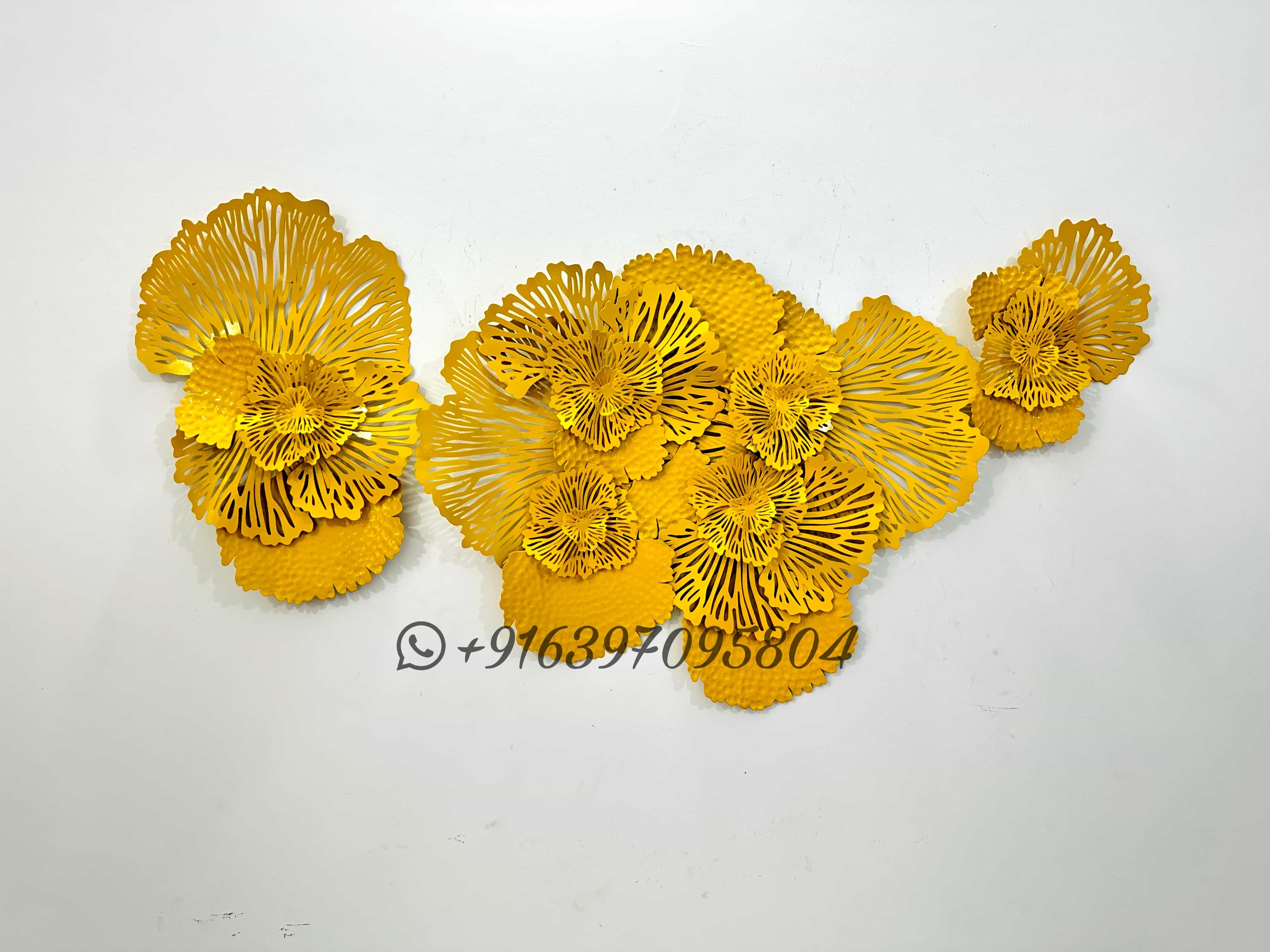 Yellow Wall Art - Iron Coated, European Modern Arts Design | Customizable, Suitable For Indoor Decor, Variety Of Sizes Available