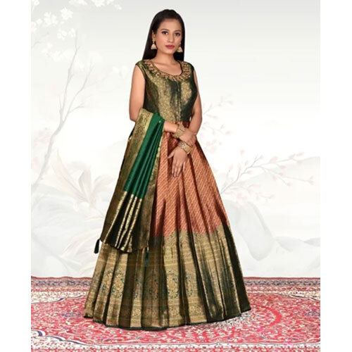 Embroidered Green Anarkali Suits