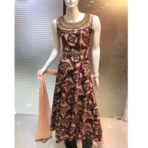 Ladies Printed Gown - Ethnic Region: Indian