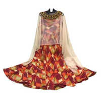Designer Frock Suit - High-quality Georgette, Customizable Size , Intricate Embroidery And Washable For Special Occasions