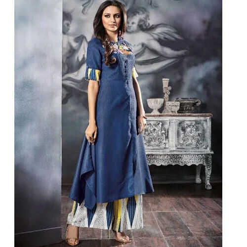 Blue Palazzo Suit - Ethnic Region: Indian