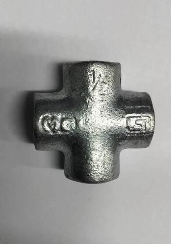 GI CROSS 1" - Malleable Iron, Size: 1", ISI Marked, Standard: IS: 1879 | Trusted by Industries, Export Ready, Enhanced Durability