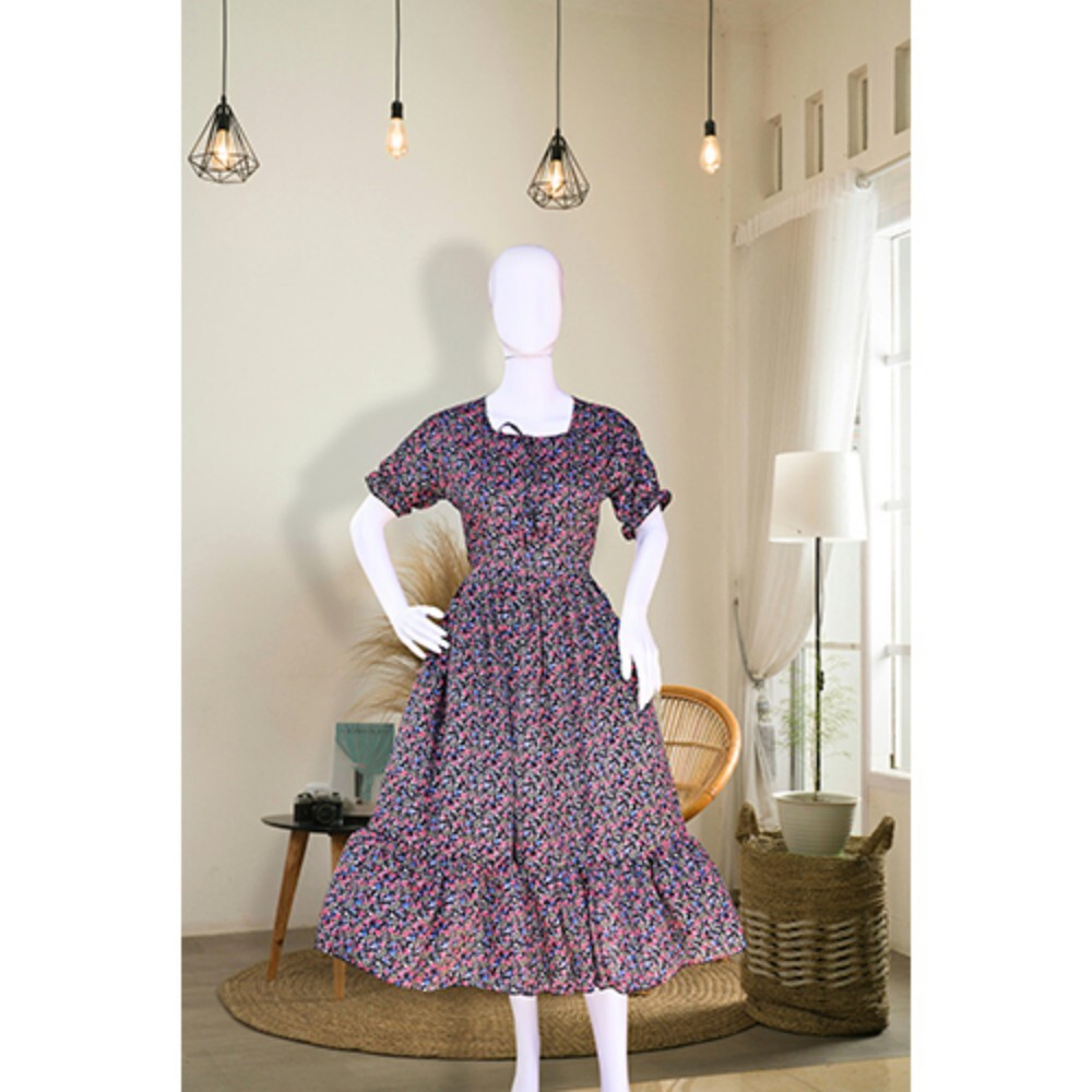 Ladies Casual Georgette Frock Suit With Printed Design - Feature: Washable