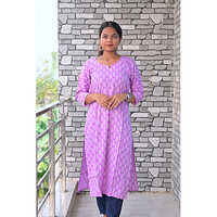 Ladies Designer Georgette Kurta Pant Set - Elegant Modern Dress With Flower Print, Washable For All Seasons