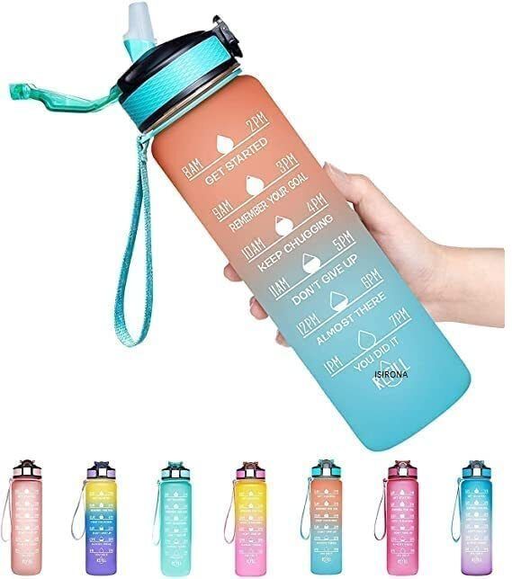 MOTIVATIONAL TIME MARKER WATER BOTTLE