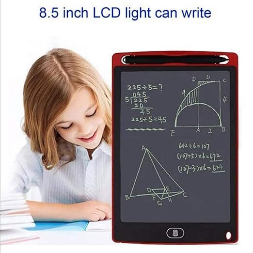 Led Writing Pad - Plastic 18x12x1 Cm | Multi-purpose Lcd Drawing Tablet For Kids And Adults One-click Clear Eye Protection Smart Lock Function