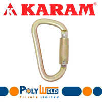 Karam Pn113 Steel Quarter Turn Locking Carabiner - Color: Silver